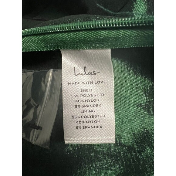 Lulu's Emerald Green Puff Sleeve Sweetheart Neckline Blouse Size Small - Picture 7 of 8